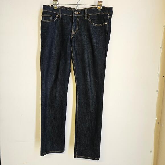 GAP Premium Skinny Dark Blue Jeans Size 6/28 Casual Mid Rise - Picture 1 of 8